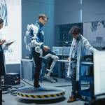 In,Robotics,Development,Laboratory:,Engineers,And,Scientists,Work,On,A